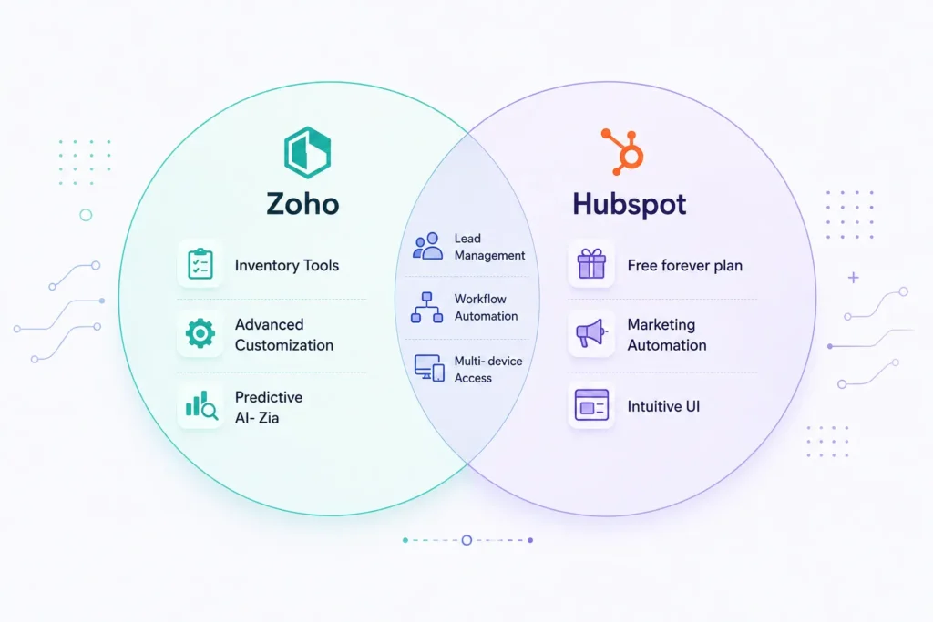 Zoho vs HubSpot CRM comparison