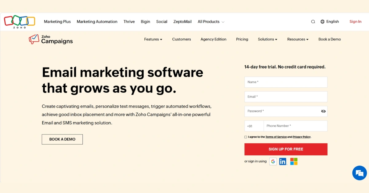 zoho campaigns